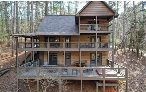 Back of cabin right on the river