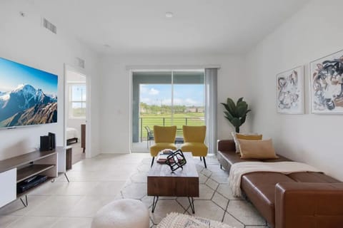 Living Room with 65 Inches Smart TV