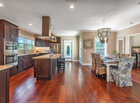 Open concept kitchen and dining room
