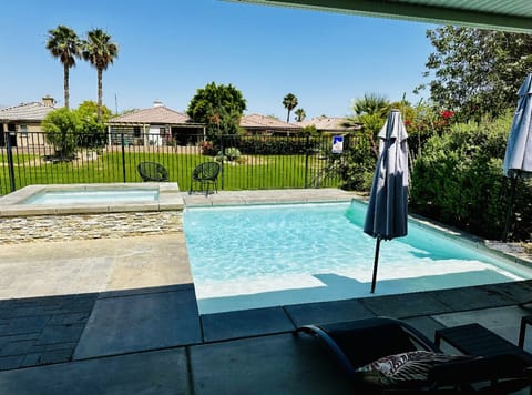 Take advantage of the refreshing private pool and jacuzzi