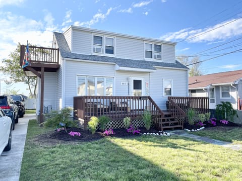 One bedroom is a separate entrance up the stairs on the left side of the house.