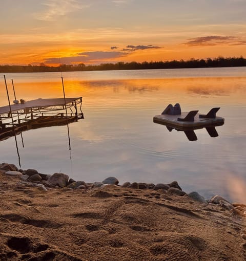 Enjoy peaceful tranquility on the beautiful beach or play on the fun swim raft. 