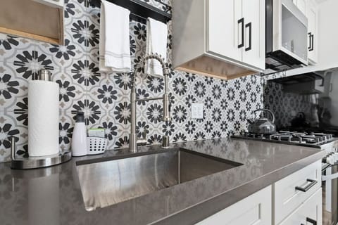 Quartz counters and tile back splash!