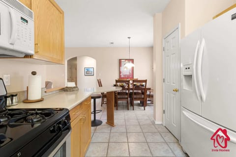 Kitchen with nearby dining area