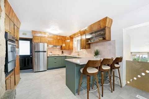 Kitchen with side entry from carport