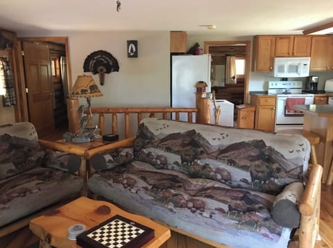 Log sofa sleepers in the living room