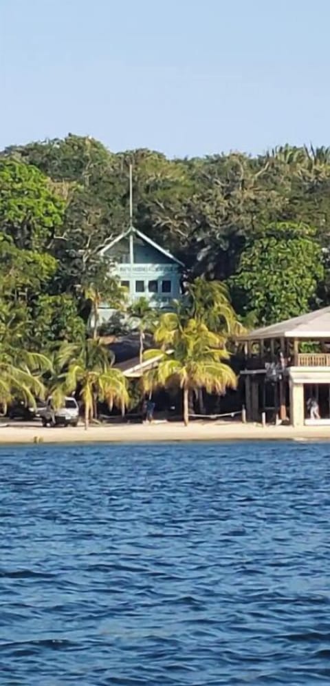 View of Casa Azul from the beautiful Caribbean Sea.