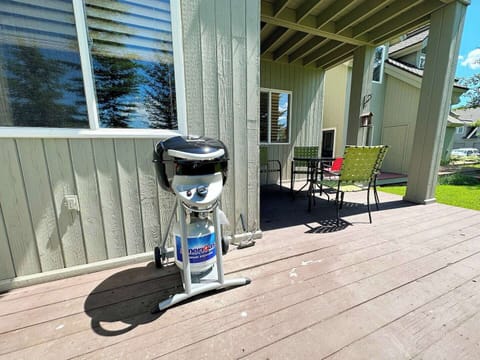 Head out to the back porch to enjoy a little sunshine or make use of the propane grill!
