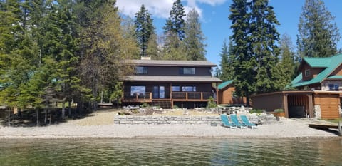 Facing north from lake.