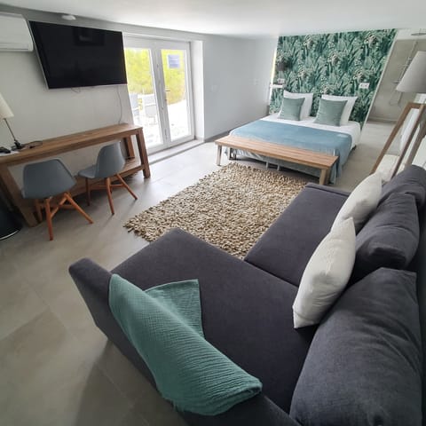 bedroom with airco, tv, internet