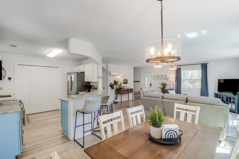 Dining area and kitchen