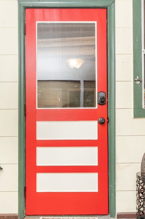 Front door to cottage