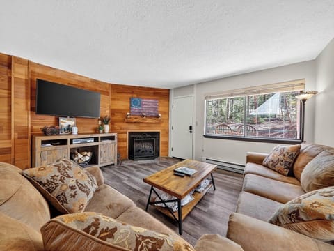 living room with fireplace