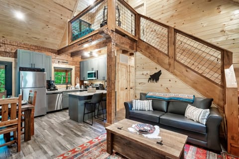 View of loft from living room