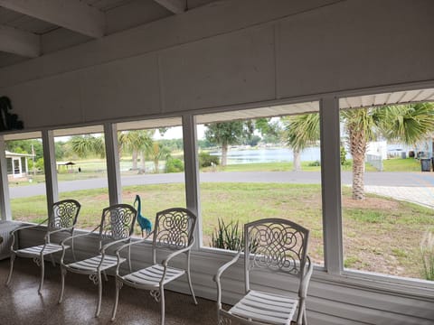 porch and view of the lake