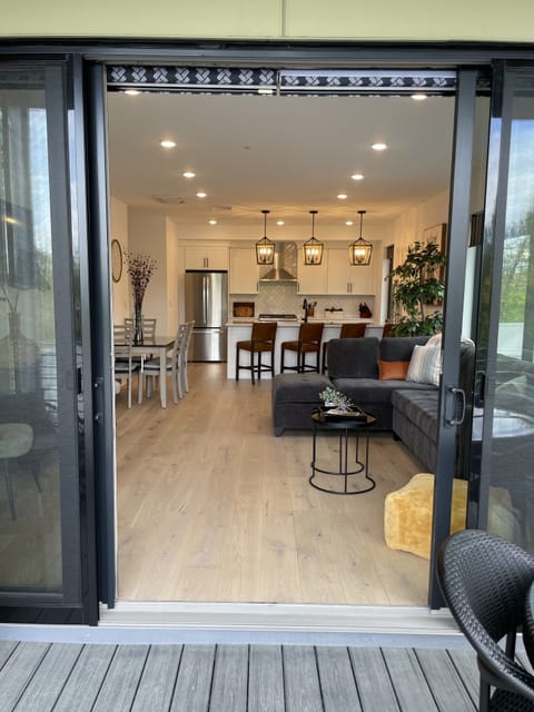 On deck looking into the condo