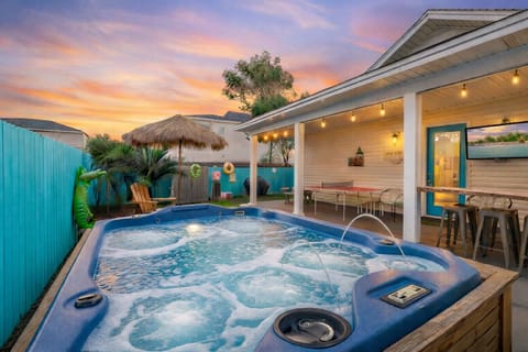 Soak under the stars in your own heated spa retreat.
