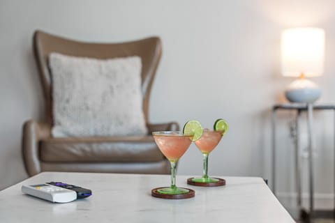 Well appointed living room perfect for sipping cocktails