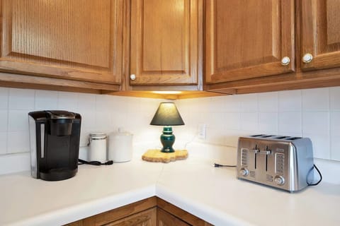 Toaster and Keurig coffee maker provided!