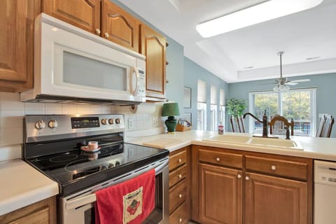 Large oven and microwave for you to use when making family meals