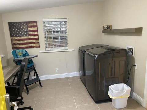 Laundry room and office area