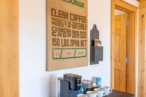 Start your day right at our cozy coffee corner, complete with a Keurig and all the essentials to brew your perfect cup.