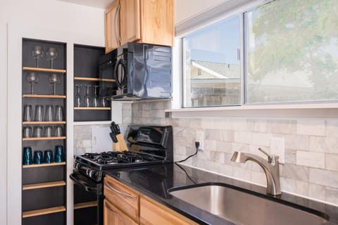 Kitchen stocked with all the necessities