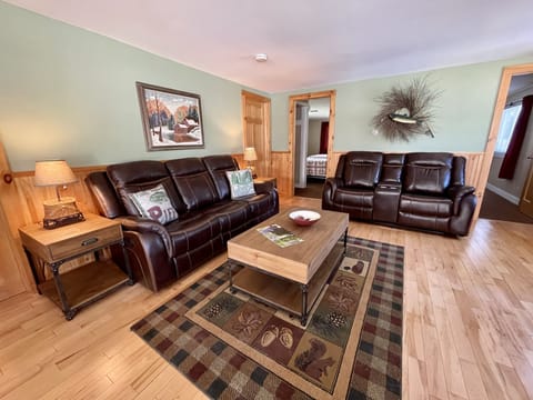 Living room with leather recliners
