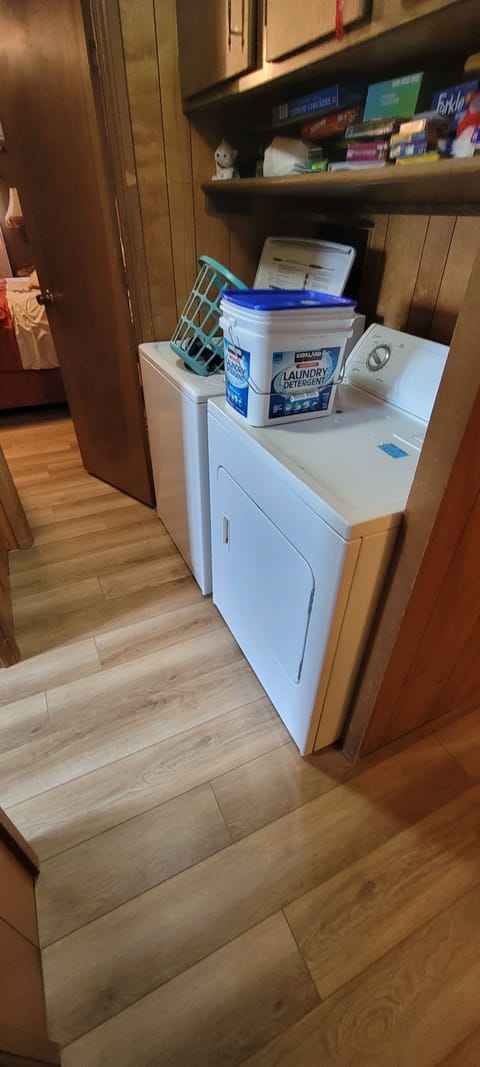 Washer and dryer appliances on site.