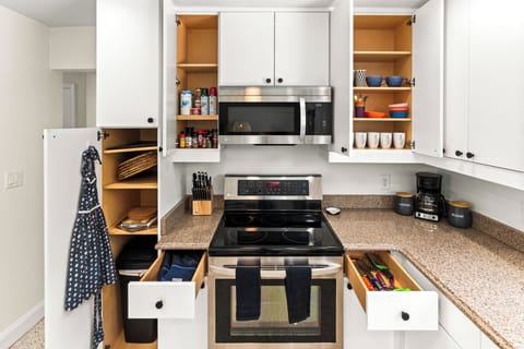 Fully stocked and ready for you! Our kitchen has everything you need.