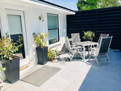 Private entry from patio.