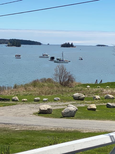 View from covered porch