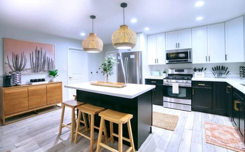 Gather around and have a chat while cooking a beautiful dinner