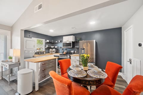 Open living , dining, kitchen. 
