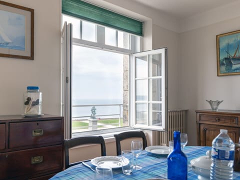 Table, Blue, Furniture, Property, Bottle, Picture Frame, Window, Azure