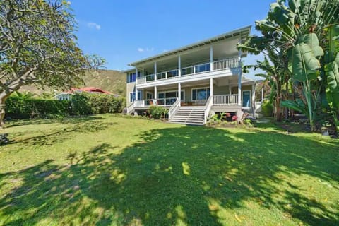 Backyard view of house