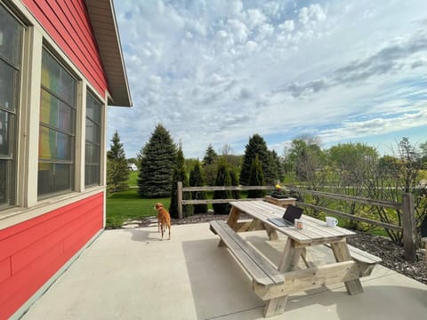 Shared Back patio overlooking the park