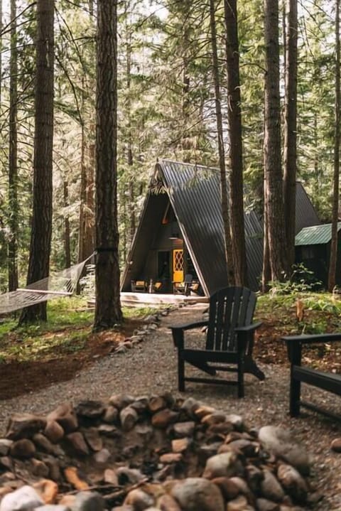 View from fire pit and hammock.