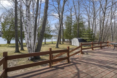 Deck & Backyard w/ Munro Lake Frontage