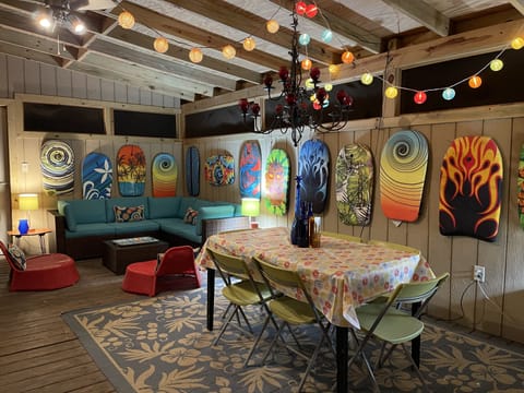 This enclosed porch space is our favorite!