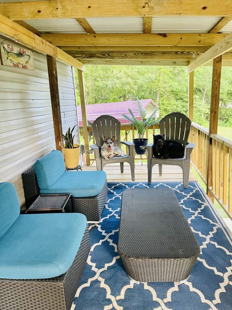 Relax on the beautiful front porch with your coffee in the mornings