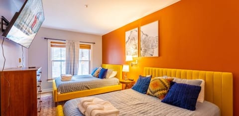 Relax and recharge in this comfortable queen bed!