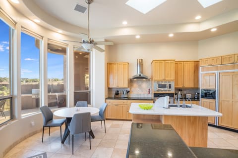 dining table next to kitchen