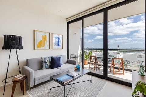 Living room with terrace. 