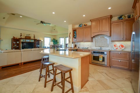 Fully stocked kitchen