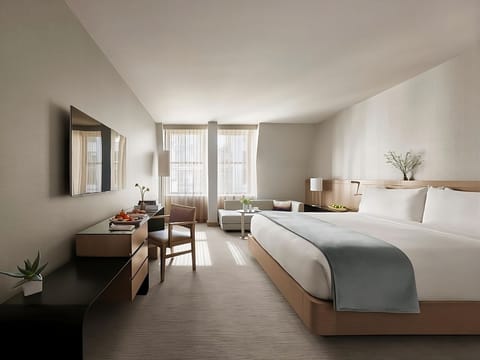 Stretch out in a sunlit king room designed for calm.