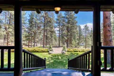 View of backyard from main cabin