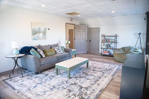 The LoveSac pulls out into a king size mattress