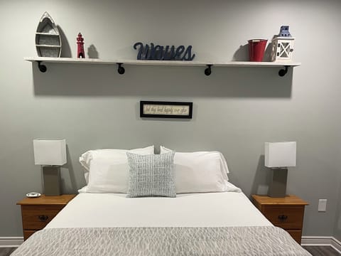 Comfortable Queen Size Bed in Master Bedroom with Cheater Ensuite