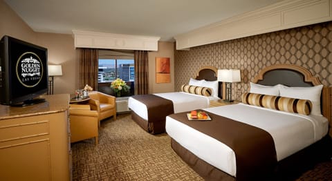 Spread out comfortably with two dreamy beds for easy sharing.